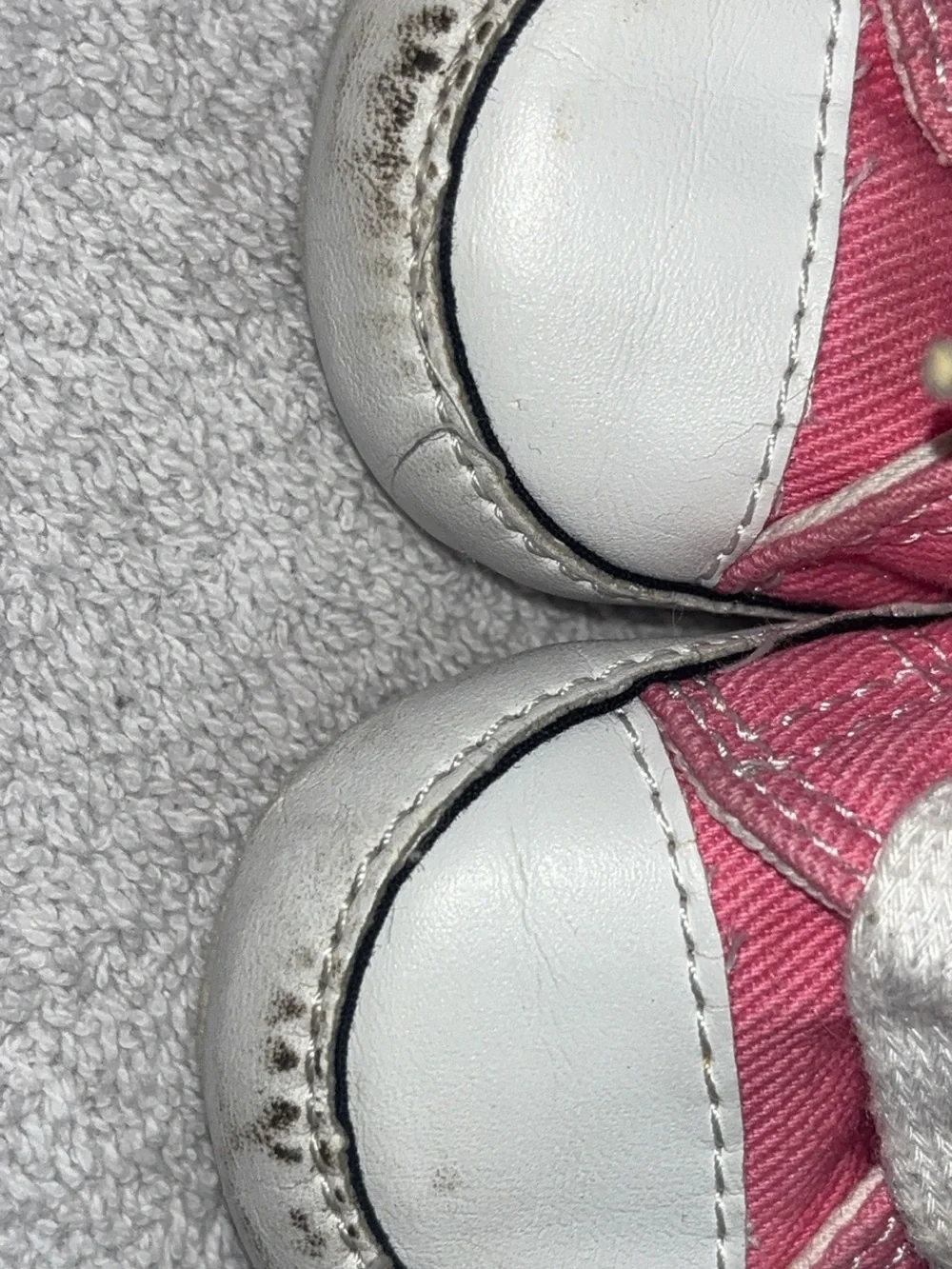 Converse Pink Canvas Kids Sneakers with White Toe